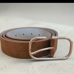 White House Black Market Snake Print Leather Belt M NWOT